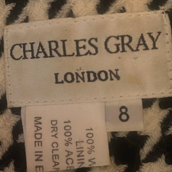 100% Wool, Fitted Houndstooth Women's Blazer, 8 - Picture 6 of 7